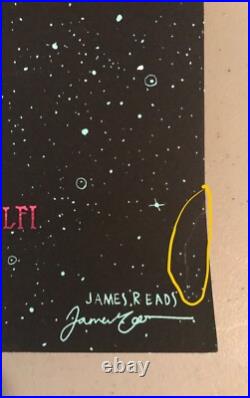 Jerry Garcia 75th Birthday Concert Red Rocks Colorado 2017 1st Ed. Rare Poster