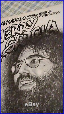 Jerry Garcia Armadillo World Headquarters BONUS back poster original RARE AUSTIN