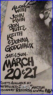 Jerry Garcia Armadillo World Headquarters BONUS back poster original RARE AUSTIN