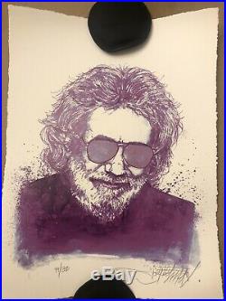 Jerry Garcia Art Poster Purple Jerry Grateful Dead RARE Joey Feldman Print