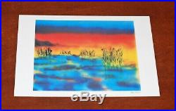 Jerry Garcia Art Print Wetlands I Lithograph Poster #945/1000 Grateful Dead