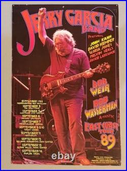 Jerry Garcia Band East Coast Tour 1989 Original Poster Ultra Rare Alpine Valley
