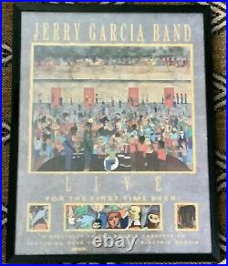 Jerry Garcia Band Live Promotional Poster 1991-RARE! Matted & Framed Awesome