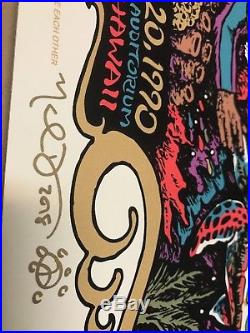 Jerry Garcia Band Poster Hawaii 1990 Print 424/500 Hand Signed & Peace Doodle