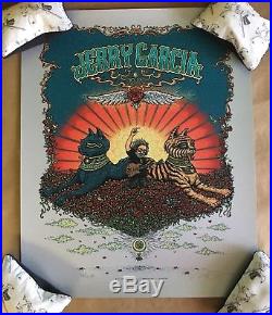Jerry Garcia Bed Of Roses Marq Spusta Print Silver AP