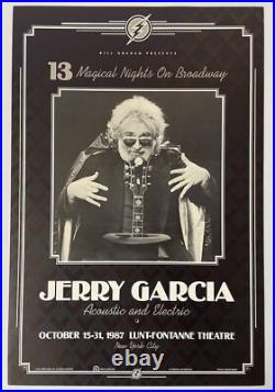 Jerry Garcia Concert Poster New York 1987 13 Magical Nights on Broadway Jerry Garcia Concert Poster New York 1987 13 Magical Nights on Broadway