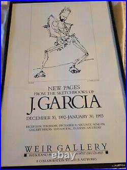Jerry Garcia Framed Gallery Exhibit Poster Weir Gallery Grateful Dead Rare item