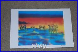 Jerry Garcia Lithograph Wetlands Fine Art Print #789/1000 Grateful Dead Poster