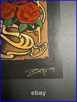 Jerry Garcia Poster Richard Biffle Gold Foil (Grateful Dead) Signed Numbered