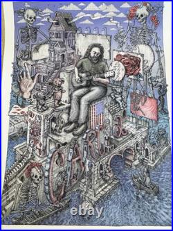 Jerry Garcia SOLD OUT Poster Official David Welker Cerulean #/250