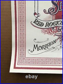 John Mayer July 16, 17th 2013 Red Rocks Ultra Rare Red Variant Poster Dead & Co