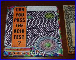 Ken Kesey Acid Test Diploma & Poster Blotter Art Print Set S/#50 Grateful Dead