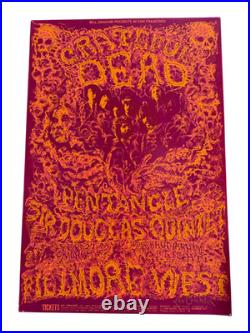 Lee Conklin / Grateful Dead Pentangle Fillmore West Poster BG 162 Signed 1969