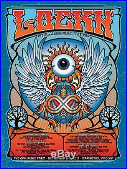 Lockn' Festival Poster 2013 John Warner (S/N RARE) Furthur Panic Grateful Dead