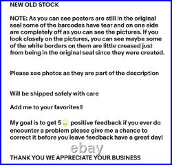 Lot of 4 Vintage RARE Grateful Dead Flocked Velvet Blacklight Posters USA NEW