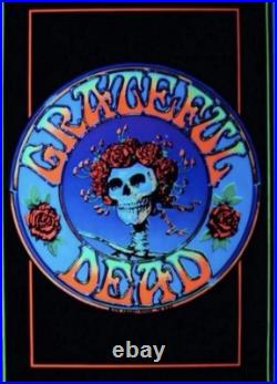 Lot of 4 Vintage RARE Grateful Dead Flocked Velvet Blacklight Posters USA NEW