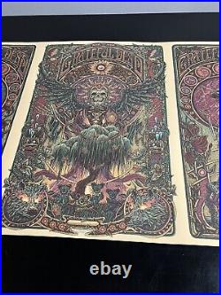 Luke Martin Grateful Dead Uncut Triptych VARIANT Bertha, St Steven, Jack Straw