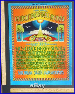 MC5 Chuck Berry Dr. John Detroit RockRoll Revival Concert Poster Grimshaw 1969