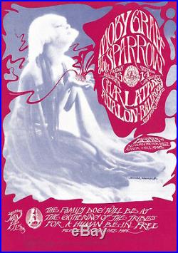 MINT Charlatans Grateful Dead 1967 FD 43 Human Be-In Avalon Ballroom Poster