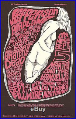 MINT Grateful Dead Jefferson Airplane 1966 BG 26 Fillmore Poster