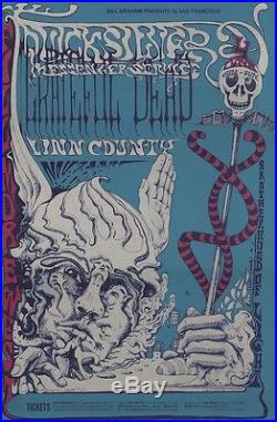 MINT Grateful Dead Quicksilver 1968 BG 144 PSYCHEDELIC Fillmore Poster