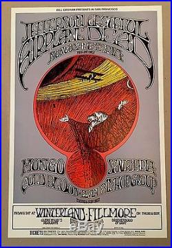 MINT Vintage Grateful Dead Jefferson Airplane BG 171 1969 Fillmore 2nd Poster