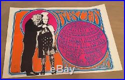 MOUSE Signed 1967 GRATEFUL DEAD JEFFERSON AIRPLANE Moby Grape BUSTED POSTER