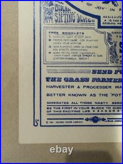Marijuana Farmer 1961 Esoteric Poster Company Grateful Dead Fillmore Family Dog