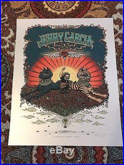 Marq Spusta Jerry Garcia Bed Of Roses Poster Print Grateful Dead Silver Edition