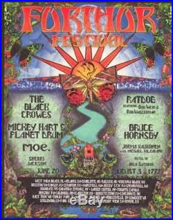 Michael Everett 1997 Furthur Festival Poster Grateful Dead Black Crowes MOE