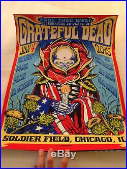 Munk One Art Poster Print Grateful Dead 50 Soldier Field EMEK JULY 4 NIGHT 2 TWO