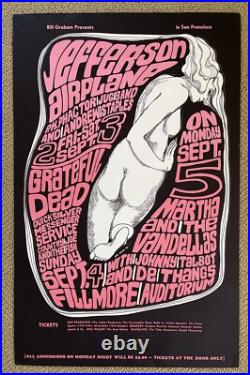 Music Festival Poster Jefferson Airplane Grateful Dead San Francisco 60s Graham