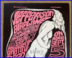 Music Festival Poster Jefferson Airplane Grateful Dead San Francisco 60s Graham