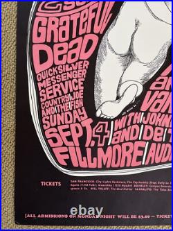 Music Festival Poster Jefferson Airplane Grateful Dead San Francisco 60s Graham