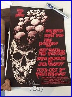 NEW RIDERS PURPLE SAGE MIKE BLOOMFIELD JERRY GARCIA SIGNED Randy Tuten POSTER