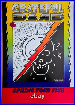 Near MINT Peter Max Grateful Dead 1988 Tour Original 1st Printing AOR Poster Near MINT Peter Max Grateful Dead 1988 Tour Original 1st Printing AOR Poster