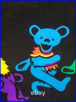 Near Mint Grateful Dead Danciing Bears Blacklight 90's Poster Vintage