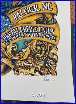 OFFICIAL Dead & Company Raleigh NC 2023 Poster S/N #/1800 ARTIST SIGNED AP