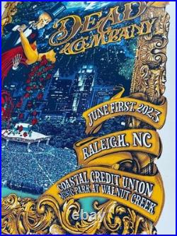 OFFICIAL Dead & Company Raleigh NC 2023 Poster S/N #/1800 ARTIST SIGNED AP