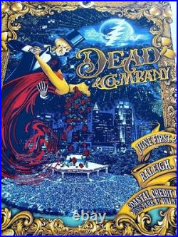 OFFICIAL Dead & Company Raleigh NC 2023 Poster S/N #/1800 ARTIST SIGNED AP