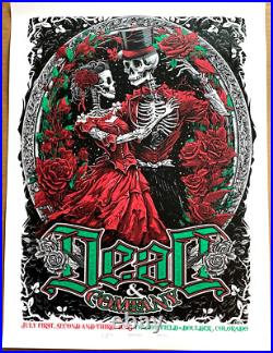 OFFICIAL Dead and Company Boulder Folsom Field 2023 AP POSTER S/N SIGNED #/400