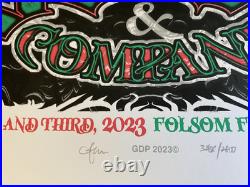 OFFICIAL Dead and Company Boulder Folsom Field 2023 AP POSTER S/N SIGNED #/400