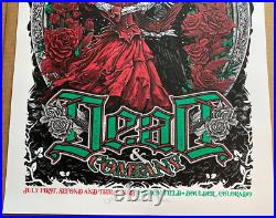 OFFICIAL Dead and Company Boulder Folsom Field 2023 AP POSTER S/N SIGNED #/400