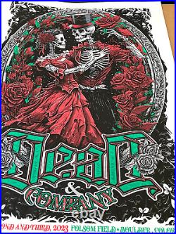 OFFICIAL Dead and Company Boulder Folsom Field 2023 AP POSTER S/N SIGNED #/400