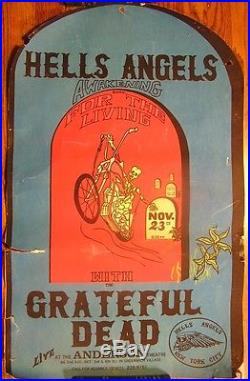 ORIGINAL 11/23/1970 Anderson Theatre (NYC) Grateful Dead Hells Angels Poster