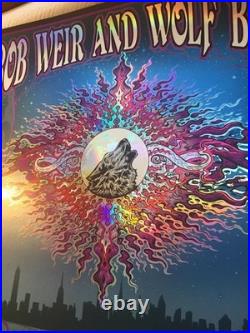 ORIGINAL Bob Weir RAINBOW FOIL SE Poster BEACON NY New York 2018 SN #/300 SIGNED