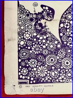 Original 1967 Haight Ashbury Loves You POSTER Vintage JOSEPH GOMEZ 1960 DOUBLE H