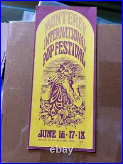 Original 1967 Monterey Pop Handbill/ticket Order Form Poster Dead Hendrix Joplin