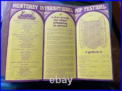 Original 1967 Monterey Pop Handbill/ticket Order Form Poster Dead Hendrix Joplin