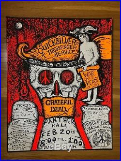 Original 1970 Grateful Dead Panther Hall Ft Worth Texas Concert Poster Rare